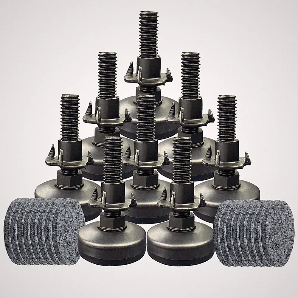 8 Pack Adjustable Leveling Feet Furniture Levelers Table Feet Heavy Duty Leg...