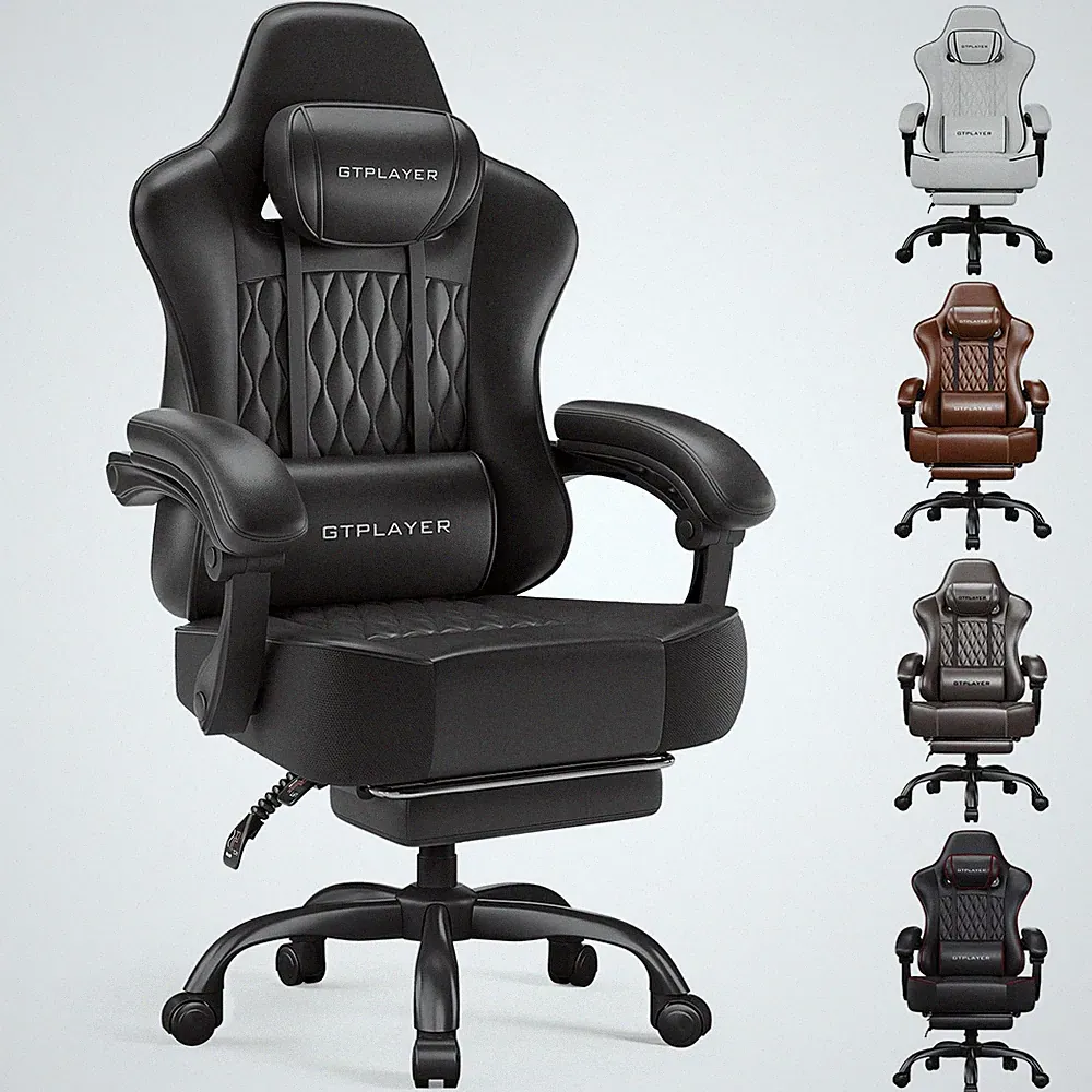 GTPLAYER Big and Tall Gaming Chair with Footrest, Ergonomic Office Desk Chair...